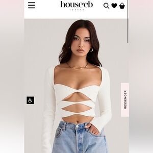 House of CB DANICA
WHITE CUTOUT BODYSUIT